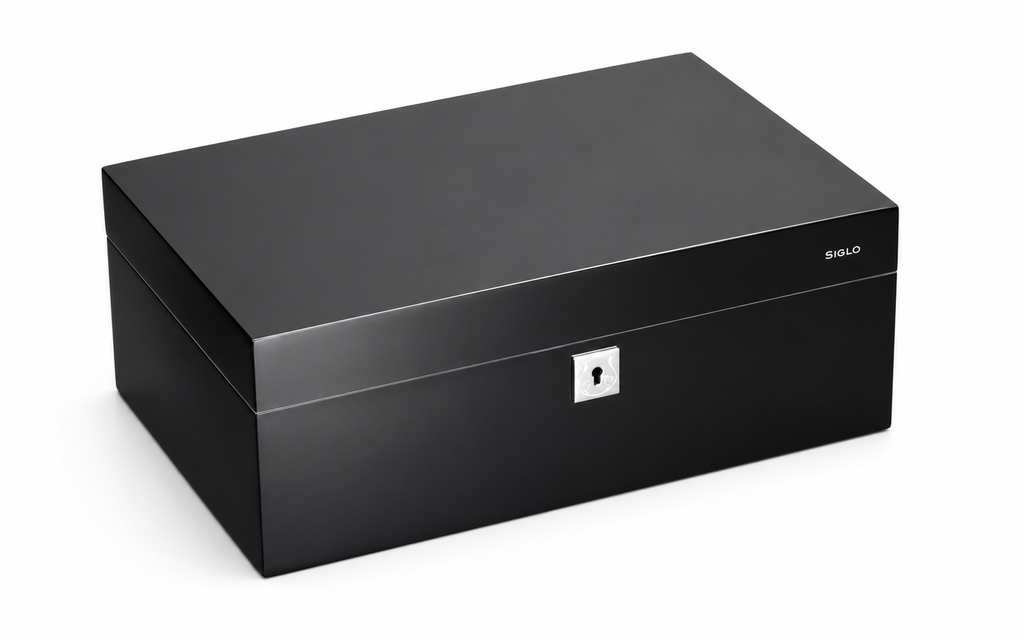 Siglo 75-Stick Humidor Black
