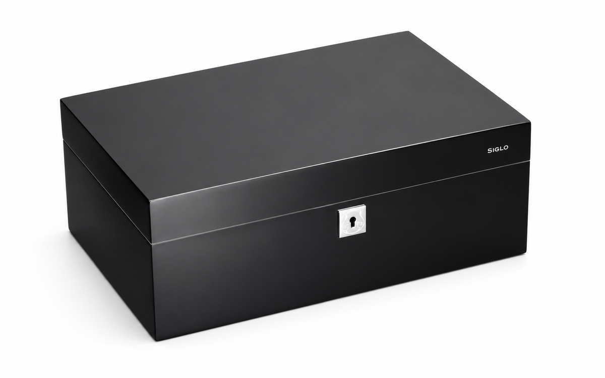 Siglo 75-Stick Humidor Black