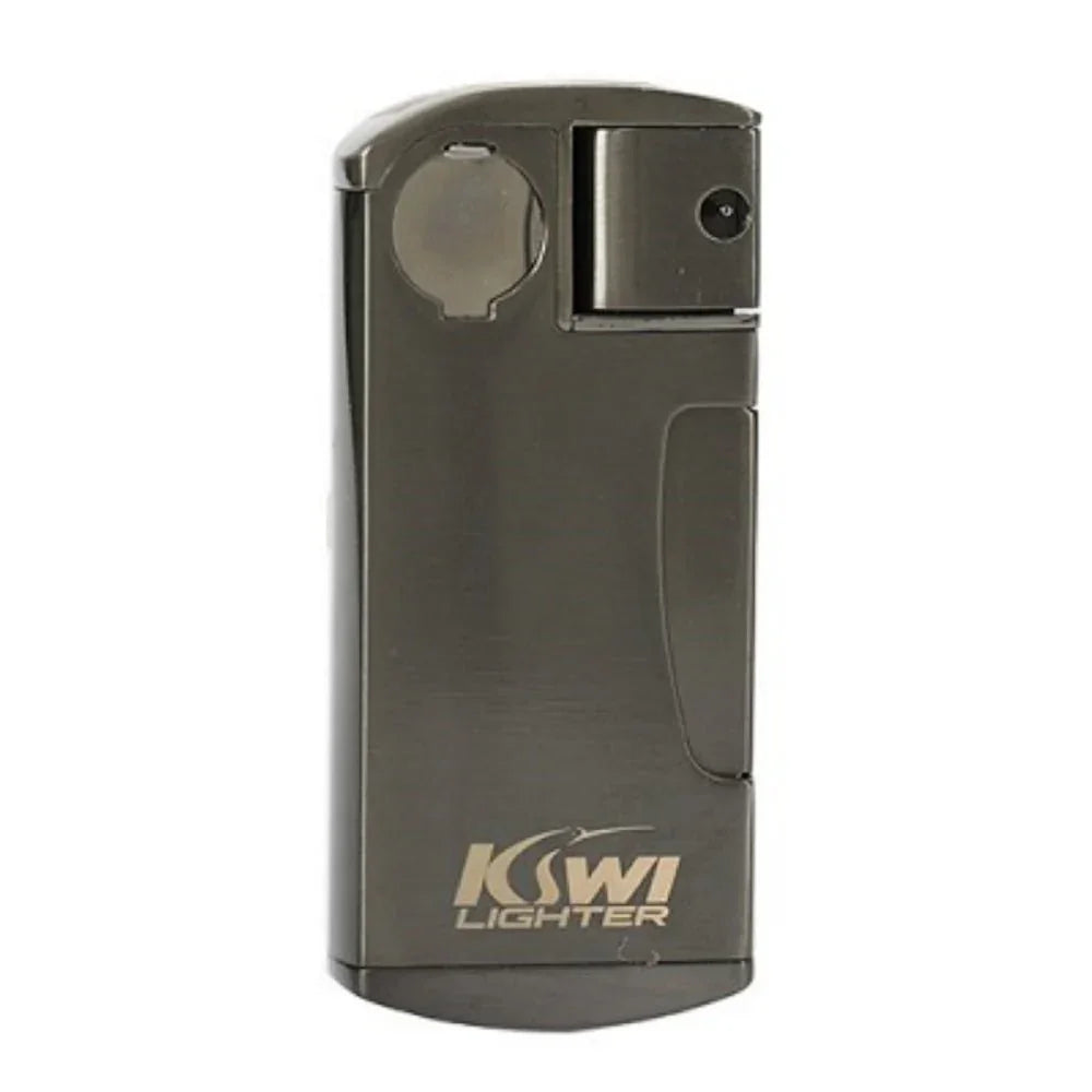 KSWI brand metal cigar lighter with a sleek dark finish and compact design