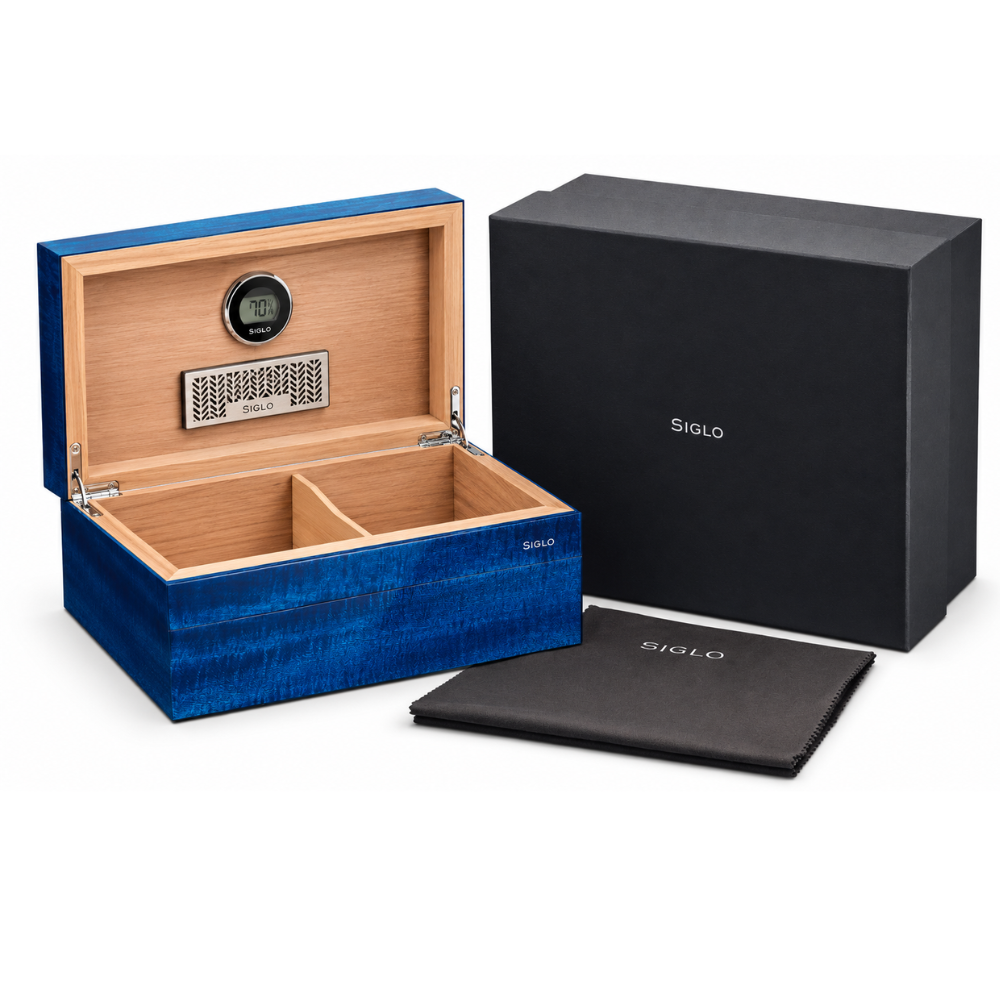 Siglo 50-Stick Humidor Cobalt Blue