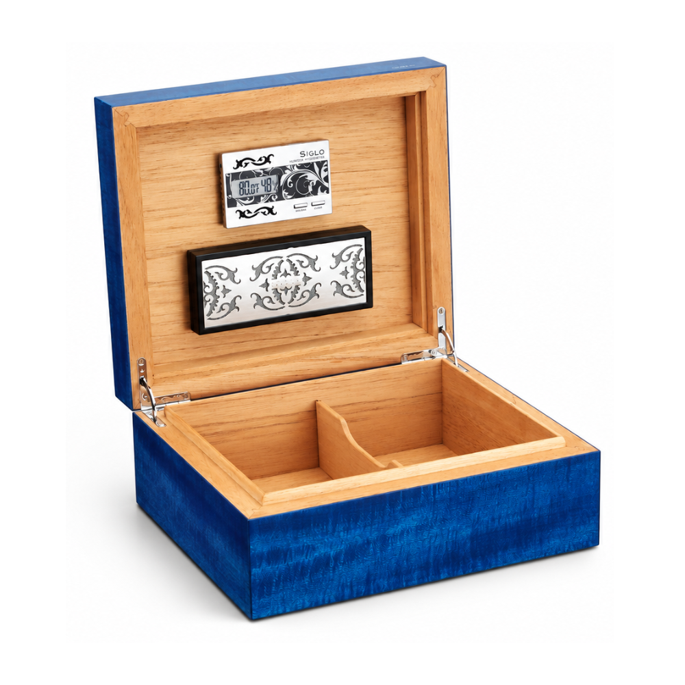 Siglo 50-Stick Humidor Cobalt Blue