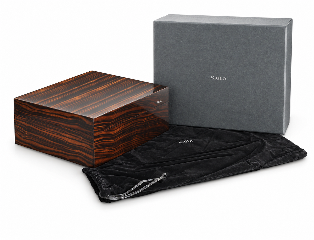 Siglo 50-Stick Humidor Macassar Ebony