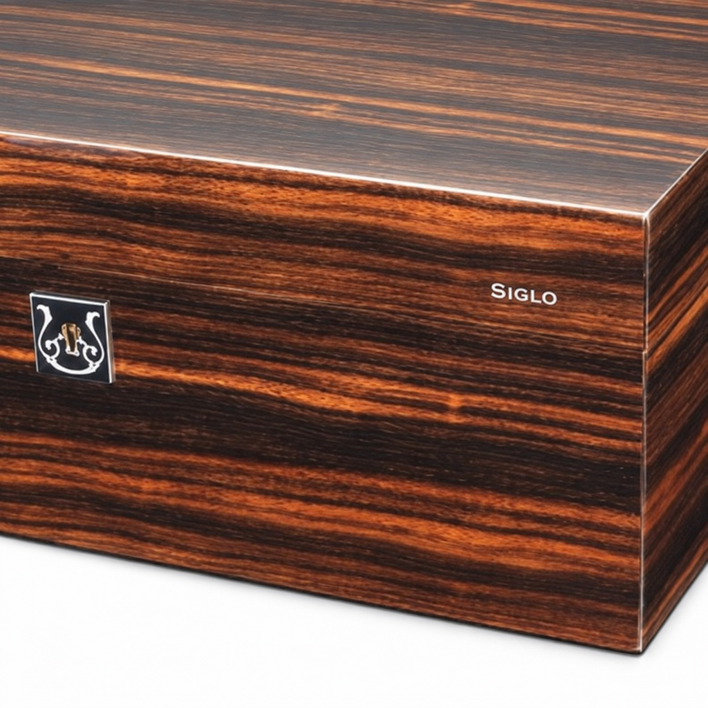 Siglo 75-Stick Humidor Macassar Ebony