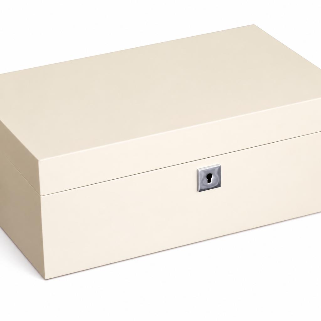 Siglo 75-Stick Humidor Ivory White