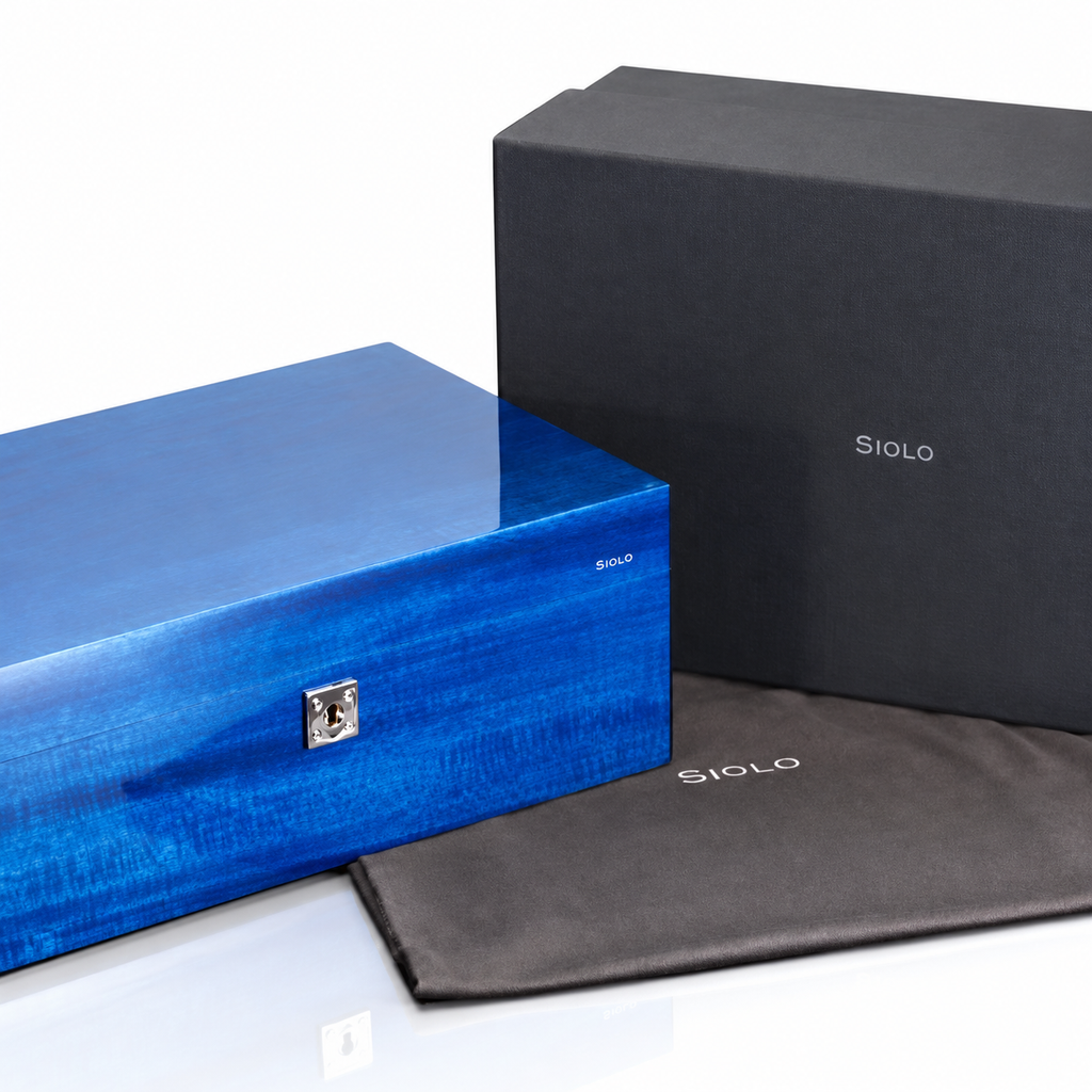 Siglo 75-Stick Humidor Cobalt Blue